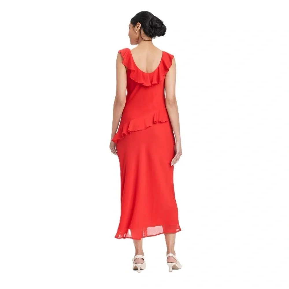 a new day Asymmetrical Red Dress